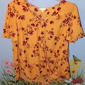 Yellow Charming Charlies Top Blouse